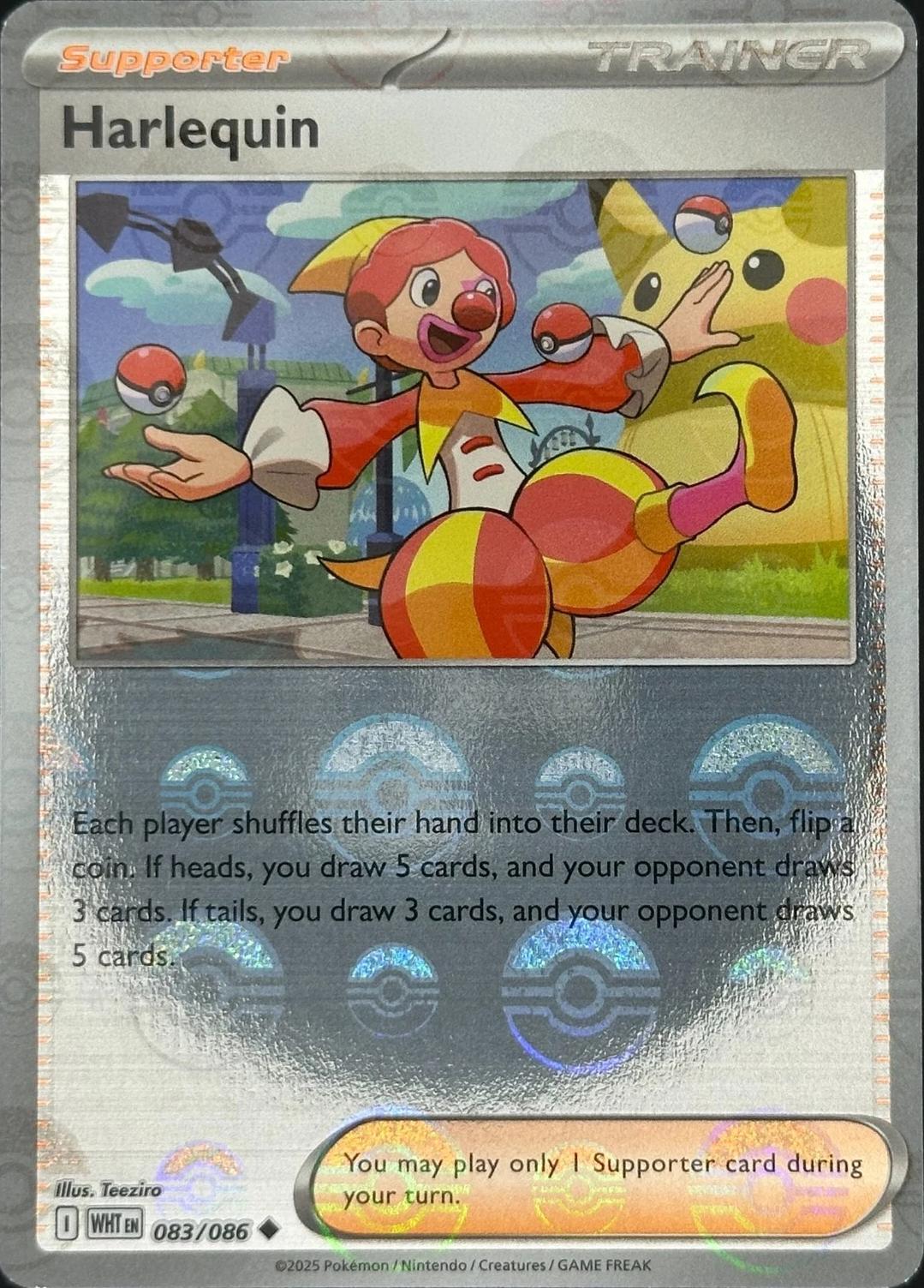 White Flare Harlequin [Poke-Ball] Pokémon card